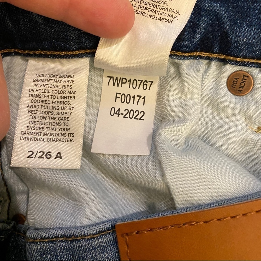 Lucky Brand 2/26 Bridgette High Rise Skinny Ankle Jeans Fray Hem Button Fly - Picture 11 of 14